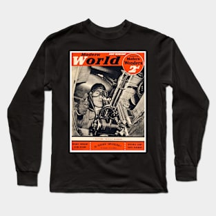 Vintage RAF WWII Bomber Cover Print Long Sleeve T-Shirt